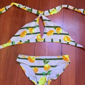 Lemon print aerie bikini